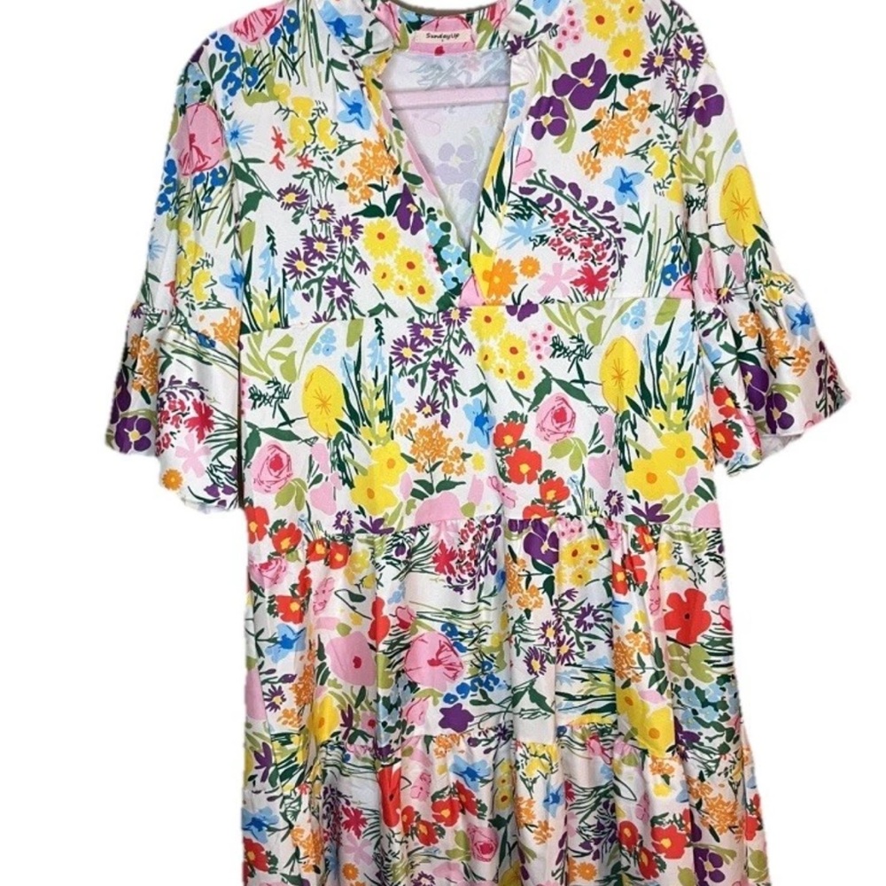 Sunday Up Multicolor Floral Dress Women’s Small
